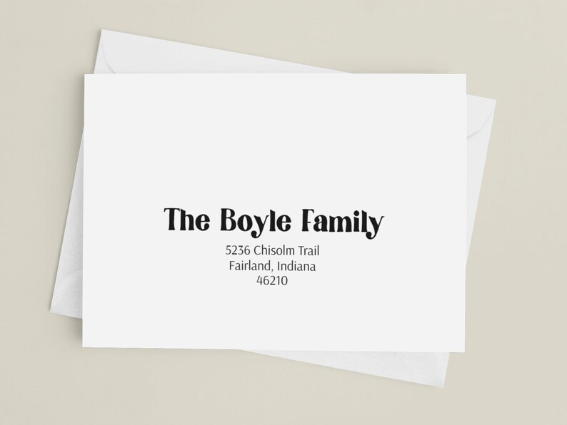 LUNA Envelope Template, Address Label Template, Wedding Address Label