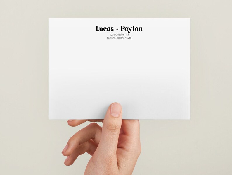 LUNA Envelope Template Address Label Template Wedding Etsy