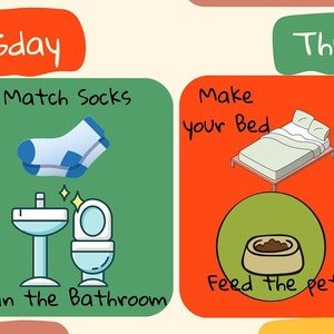 Visual Chore Chart (ages 4-8) - Etsy