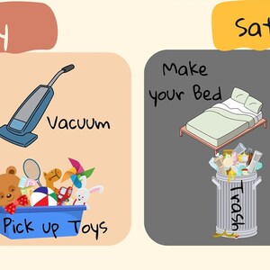 Visual Chore Chart (ages 4-8) - Etsy