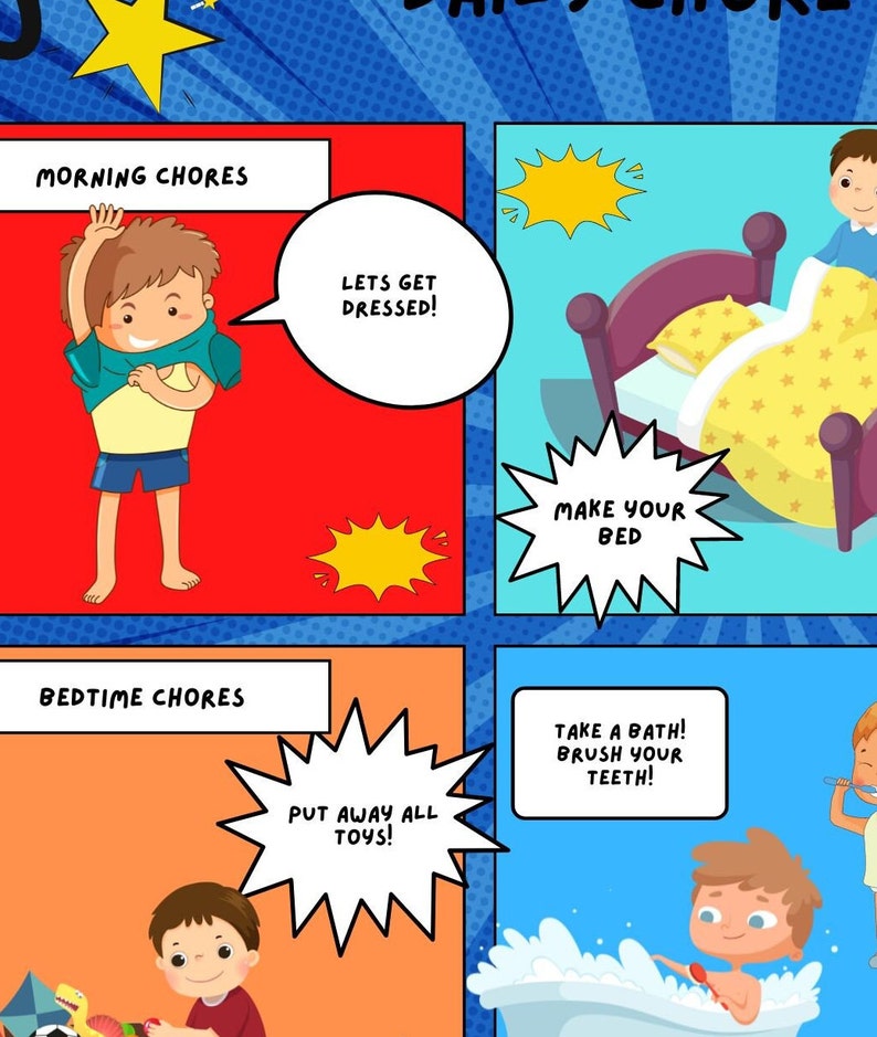 Toddler Visual Chore Chart - Etsy