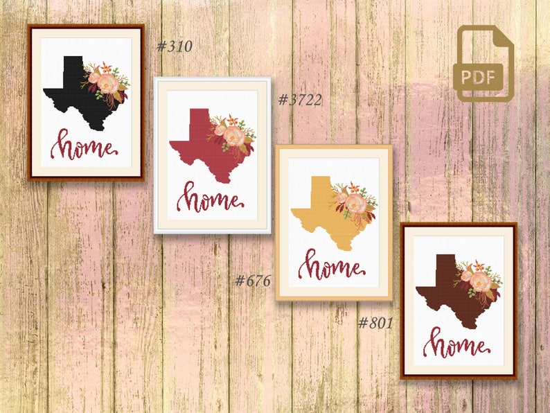 Texas Map Pattern Texas Cross Stitch Pattern, State of Texas Cross Stitch Pattern, Map ...