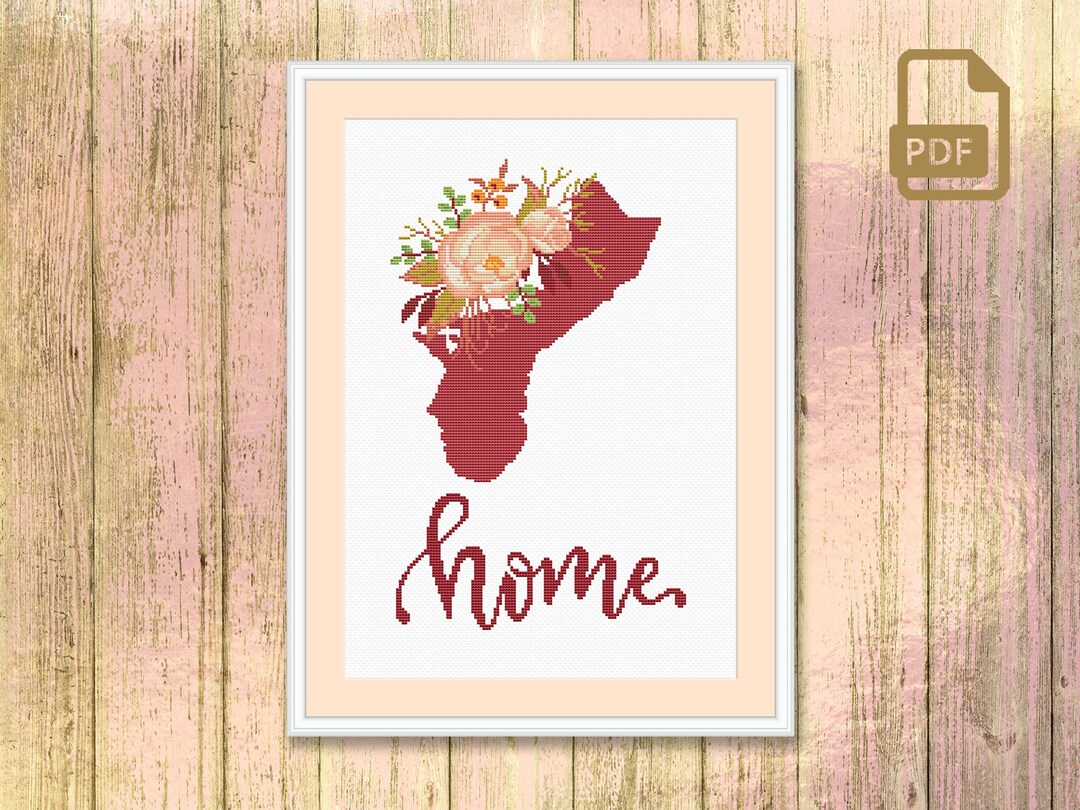 Guam Cross Stitch Pattern, Government of Guam Cross Stitch Pattern, Map ...