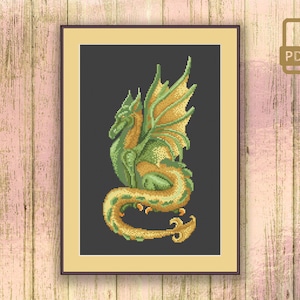 Swamp Dragon Cross Stitch Pattern, Swamp Dragon Embroidery, Dragon Pattern, Wild Cross Stitch Pattern, Modern Cross Stitch Pattern #oth_078