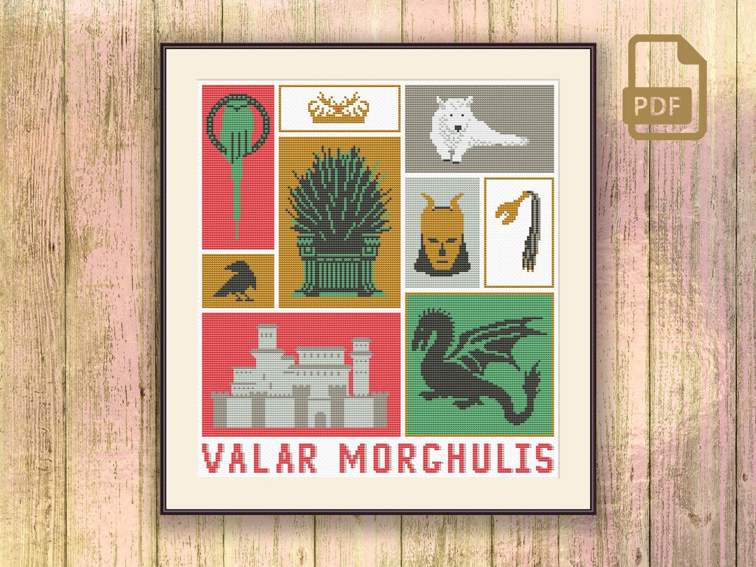 Valar Morghulis Cross Stitch Pattern, Movie Cross Stitch Pattern, Movie ...
