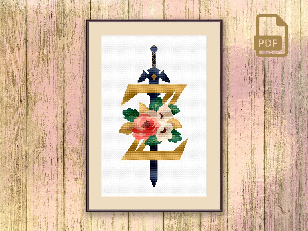 Legend of Zelda Cross Stitch Pattern, Video Game Cross Stitch Pattern