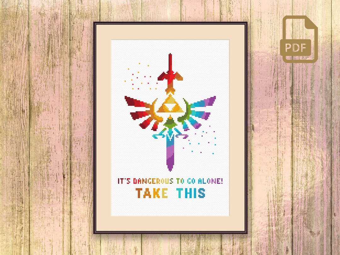 The Magical Crest Cross Stitch Pattern, Video Game Cross Stitch Pattern, Game Pattern, Magic