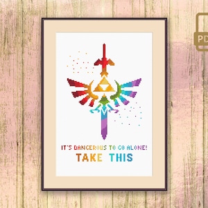 The Magical Crest Cross Stitch Pattern, Video Game Cross Stitch Pattern, Game Pattern, Magic Cross Stitch Pattern #tv_029
