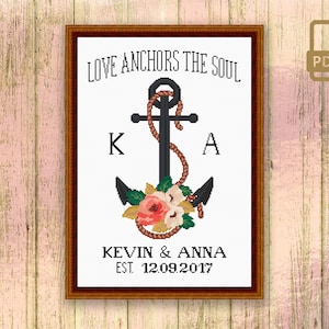 Wedding Cross Stitch Pattern, Personalized Wedding Gift Cross Stitch Pattern, Gift For Couples Cross Stitch Pattern, Home Decor #wd_001