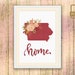Iowa Cross Stitch Pattern, State of Iowa Cross Stitch Pattern, Map USA ...