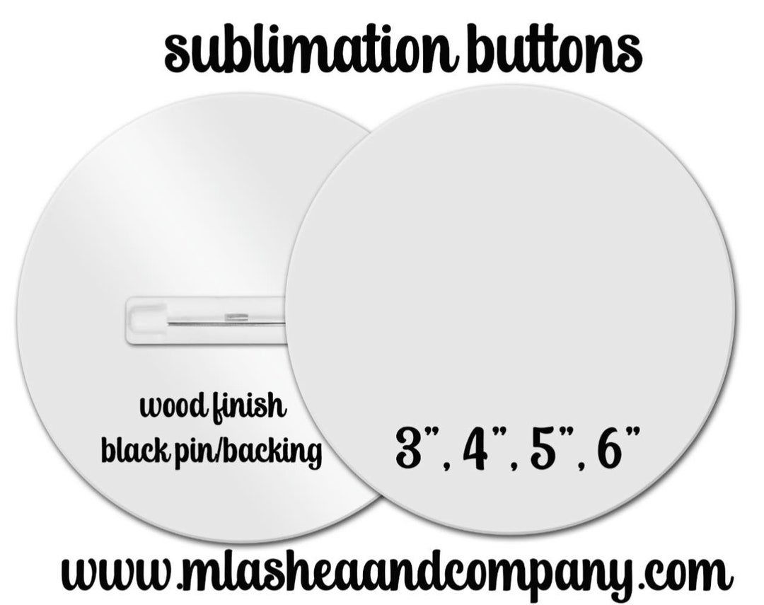 Premium Glossy Sublimation Buttons RTS, Sub Blanks, Buttons, Ready to