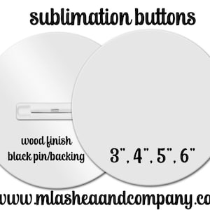 3/4/5/6 Sublimation MDF Badge With Adhesive Pins Blank Circle Signs Badges  Custom Hardboard Buttons 5pcs Pack 