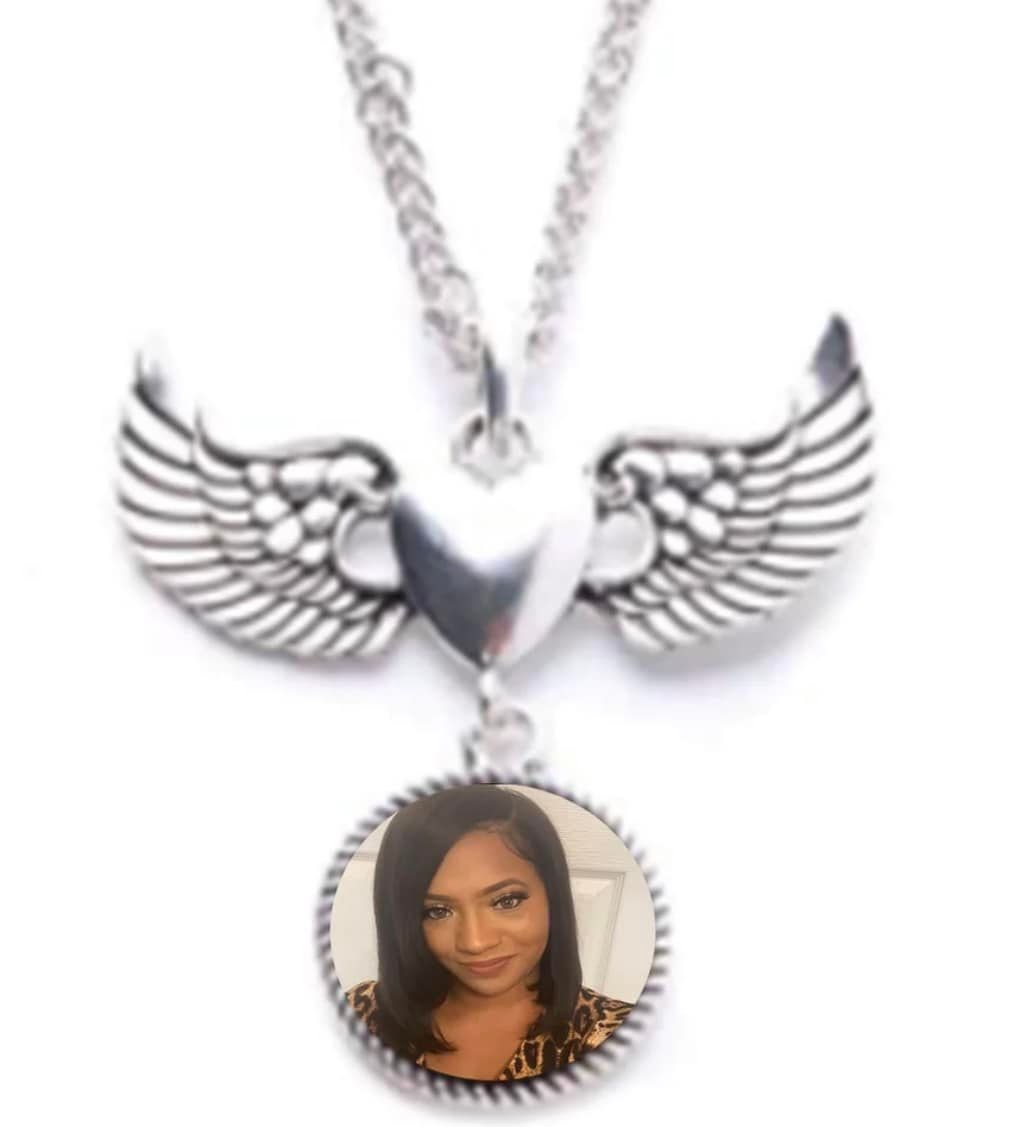 Angel Wings Iridescent Bling Sublimation Necklace – Demo's Blanks