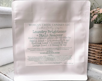 Laundry Brightener + Stain Remover Powder: Odor Remover, Water Softener