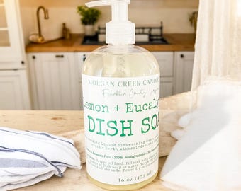 Essential Oil Dish Soap: Concentrated, Biodegradable, Lemon Eucalyptus