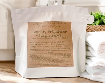Laundry Brightener + Stain Remover Powder: Odor Remover, Water Softener