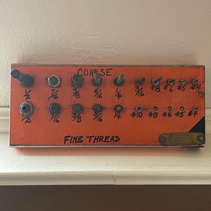 Vintage Tool.  Homemade Screw/Thread Template