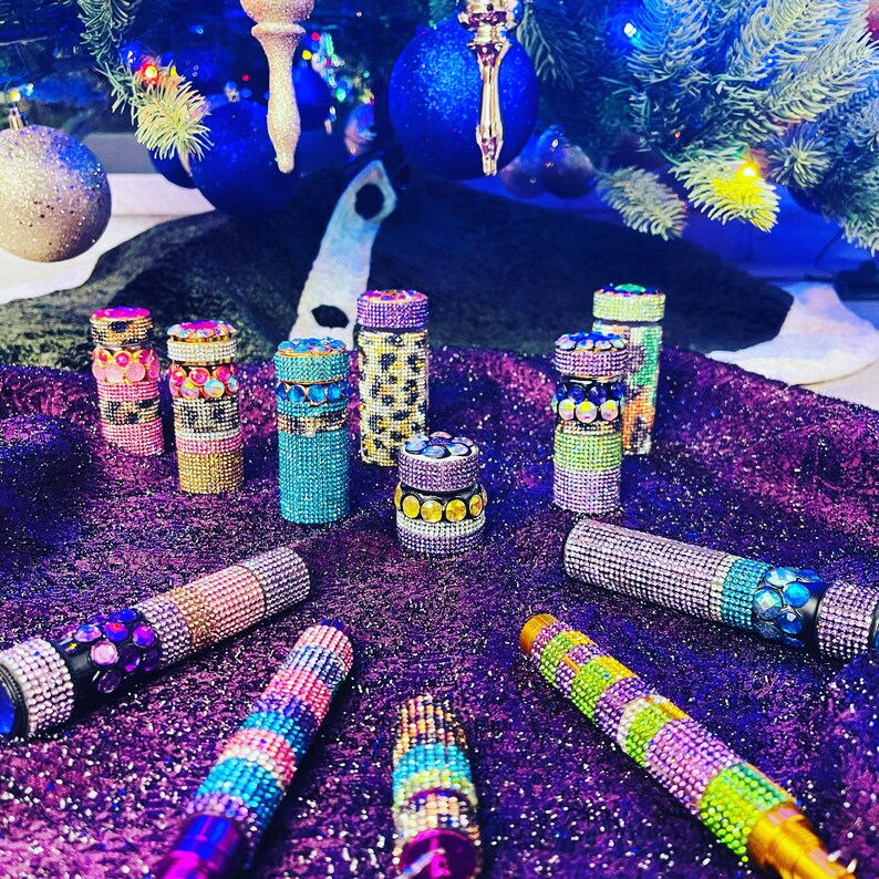 Bedazzled Metal Joint Holder With Key Ring. Encrusted With Etsy