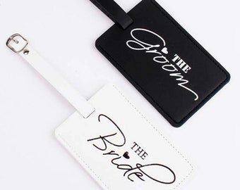 Bride & Groom Luggage Tags | Honeymoon Luggage Tags