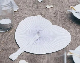 Herzförmiger Fächer | Taschenfächer perfekt für Hochzeiten im Sommer
