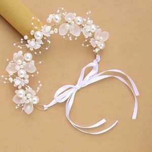 Beautiful Wedding Headband | Faux Pearl and Beading | Women's Rhinestone Faux Pearl Headband Headwear