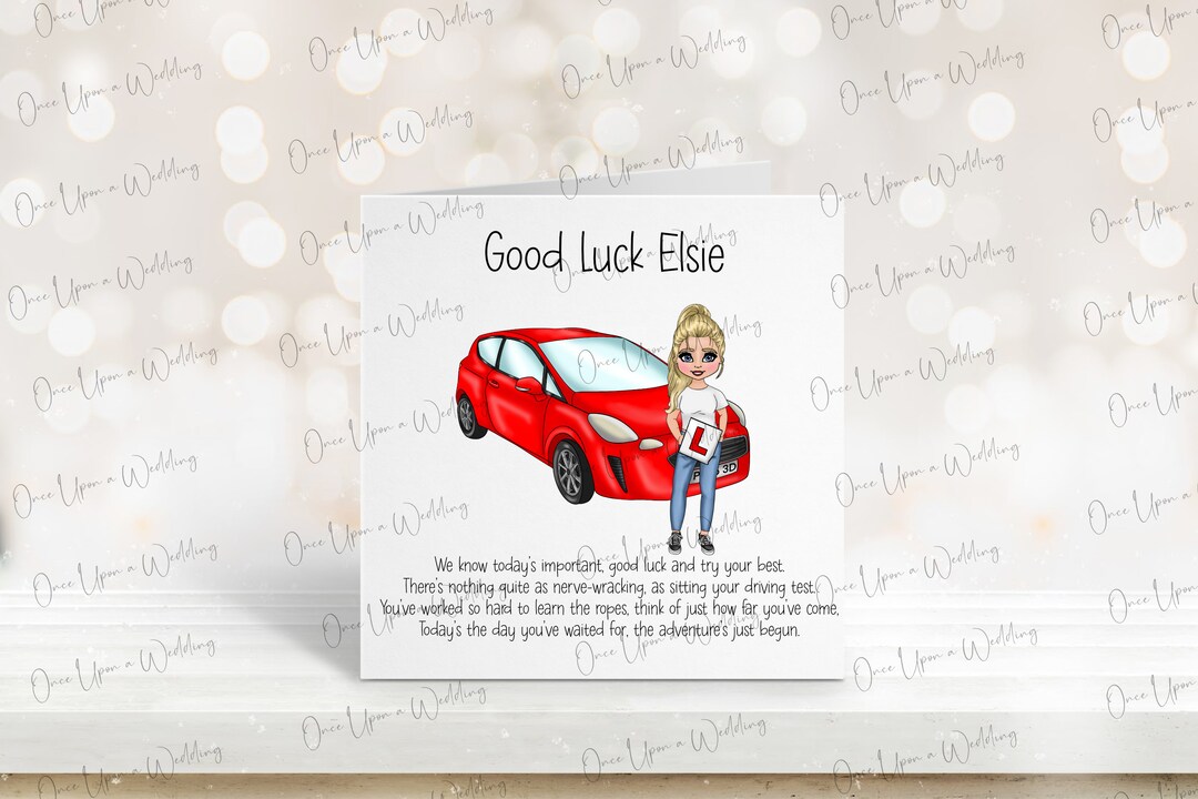 Good Luck Driving Test Poem Etsy