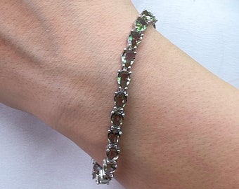 925 Sterling Silver Zultanite Teardrop Bracelet, Sultanite Bracelet, Zultanite Stone Changes Color With The Change Of Daylight, For Her