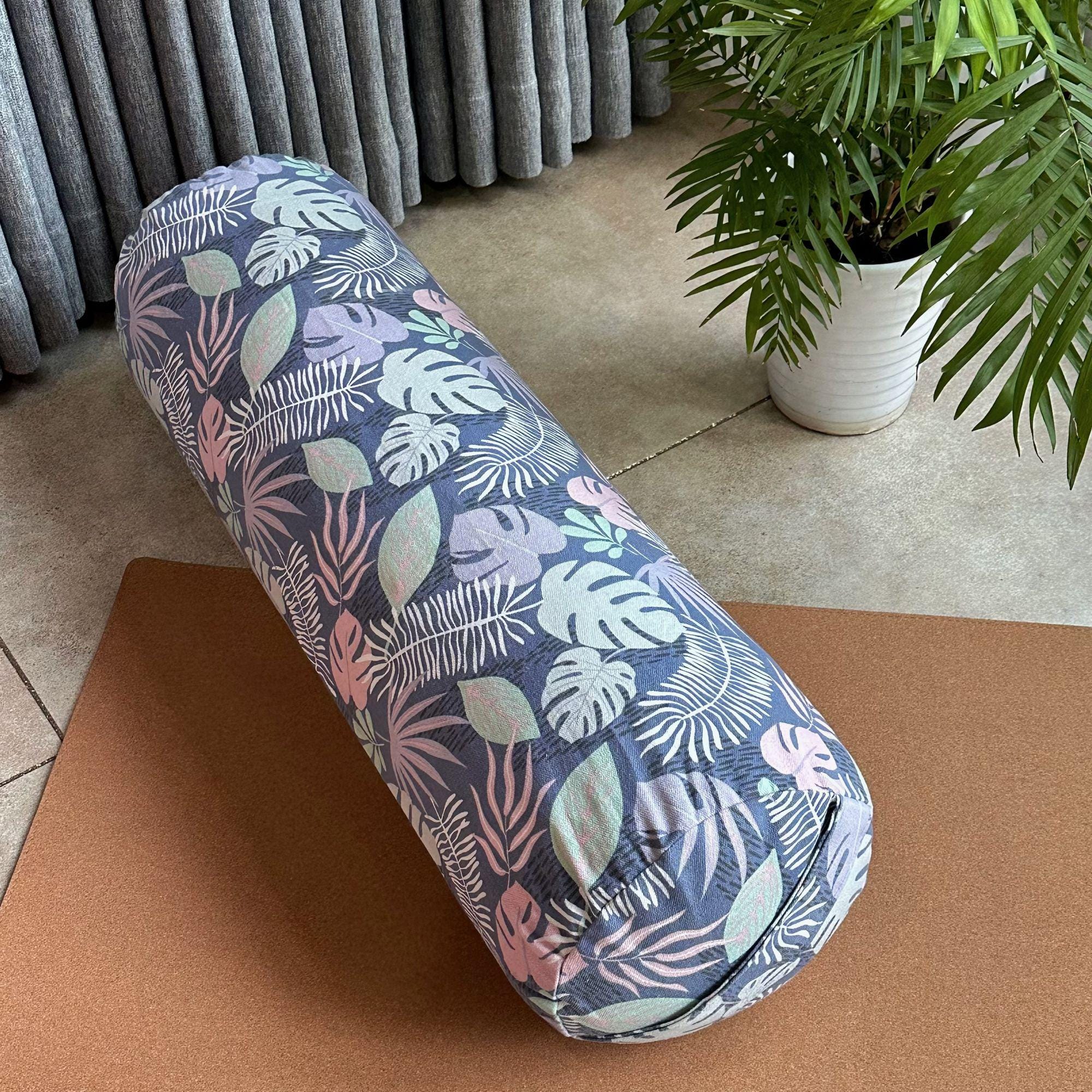 Clearance: 24x8x8" Round Bolster Cover, Cylindrical Yoga Bolster Cover, Colored Cotton Canvas