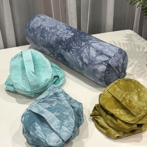 CLEARANCE: Yoga Bolster Cover Round，24x8x8"，Cylindrical Bolster Covers, Tie-dye  Cotton Canvas, Covers ONLY