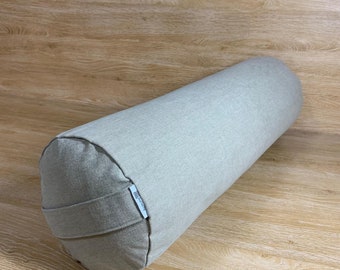 Round Yoga Bolster Cover, Cylindrical Yoga Pillow Case, Customizable for Yoga Studio Wholesale, 12oz Cotton Canvas Extra Durable and Comfort