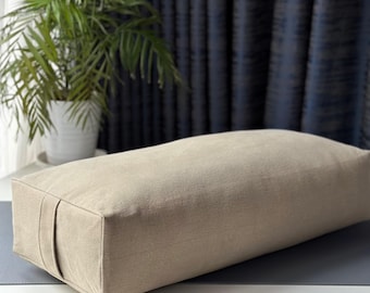 24x12x6" Handmade Cotton Canvas Yoga Bolster Cover:Rectangular Cover Only