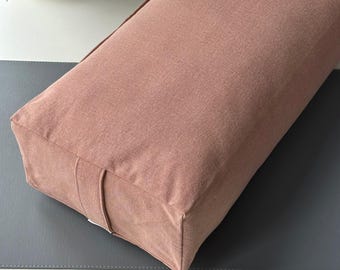 24x12x6" Handmade Cotton Canvas Yoga Bolster Cover:Rectangular Cover Only