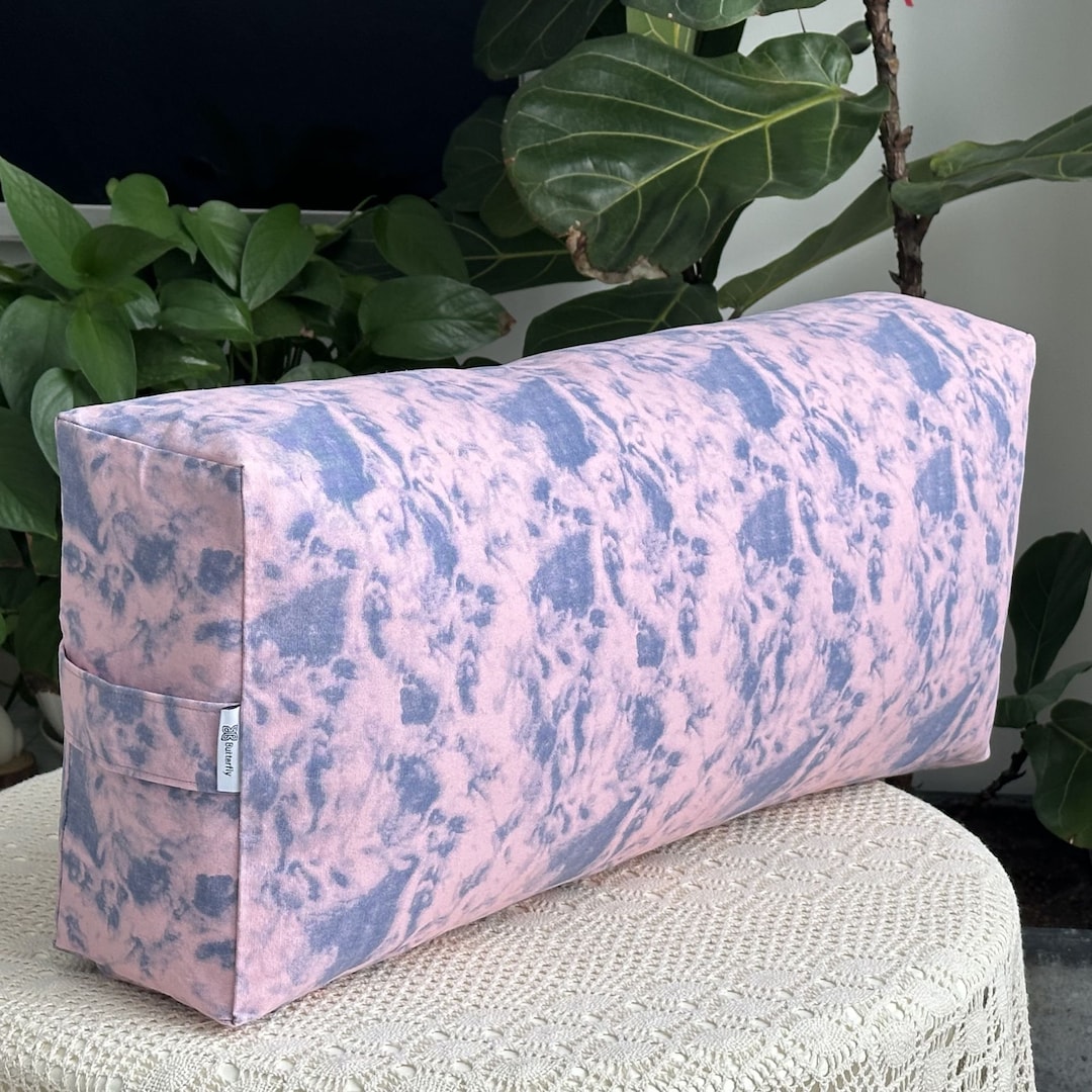 Clearance24x10x5 Yoga Bolster Pillow Cover, 100 Cotton Canvas, Tiedye