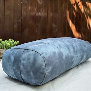 INK Yoga Bolster Cover Yoga Pillow Case Made with Tie-dye Cotton Canvas Ink Design Pattern COVER only