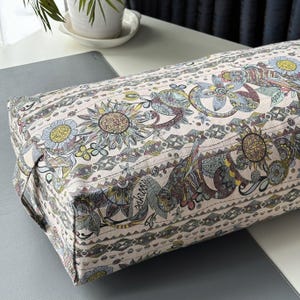 Yoga Bolster Cover Rectangular Pillow Cases, Tie-dye Cotton Canvas