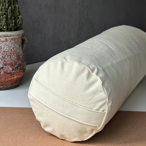24x8&quot;x8&quot; Cylindrical Yoga Bolster COVER in 12oz Cotton Canvas, Round Yoga Bolster Cover