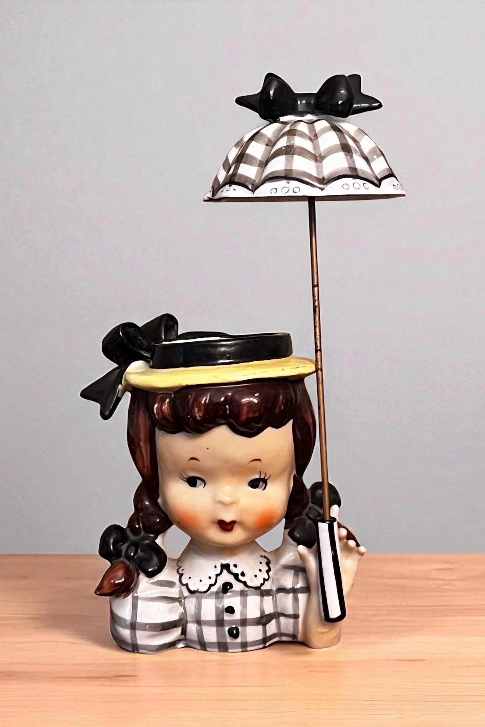 Head Vase Girl Umbrella - Etsy