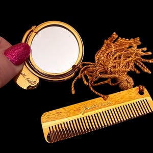 Judith Leiber Vintage Hand Mirror and Tassel Comb - Etsy