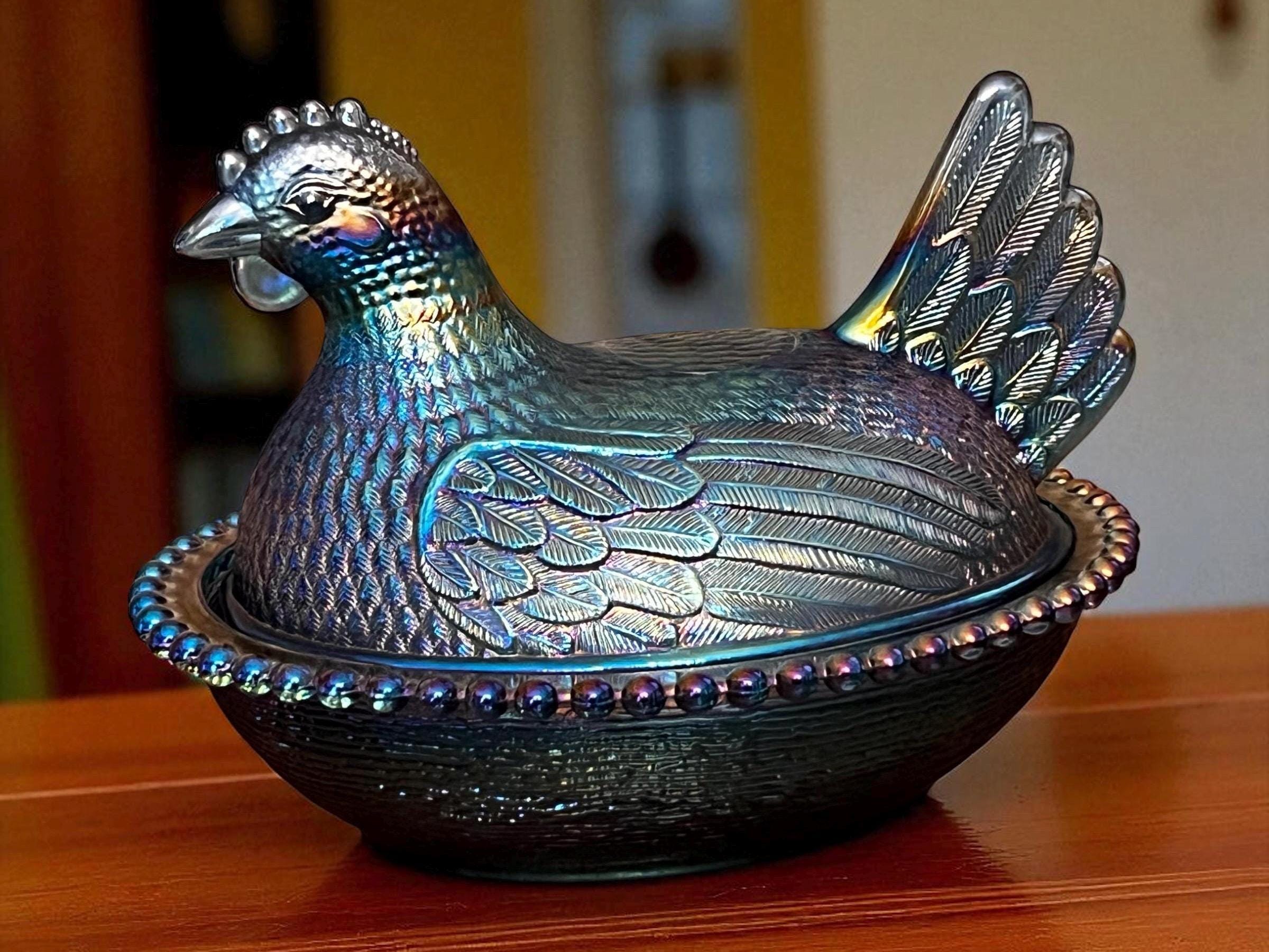 Indiana Glass Hen - Etsy