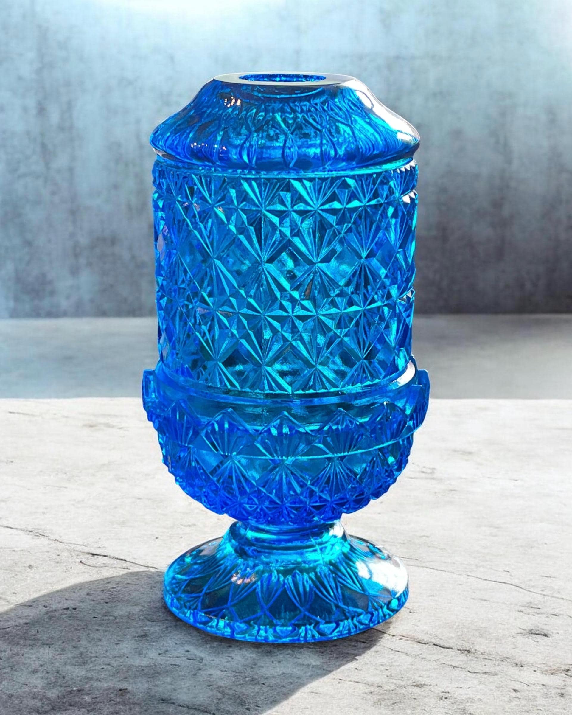 Fenton Blue Lamp - Etsy