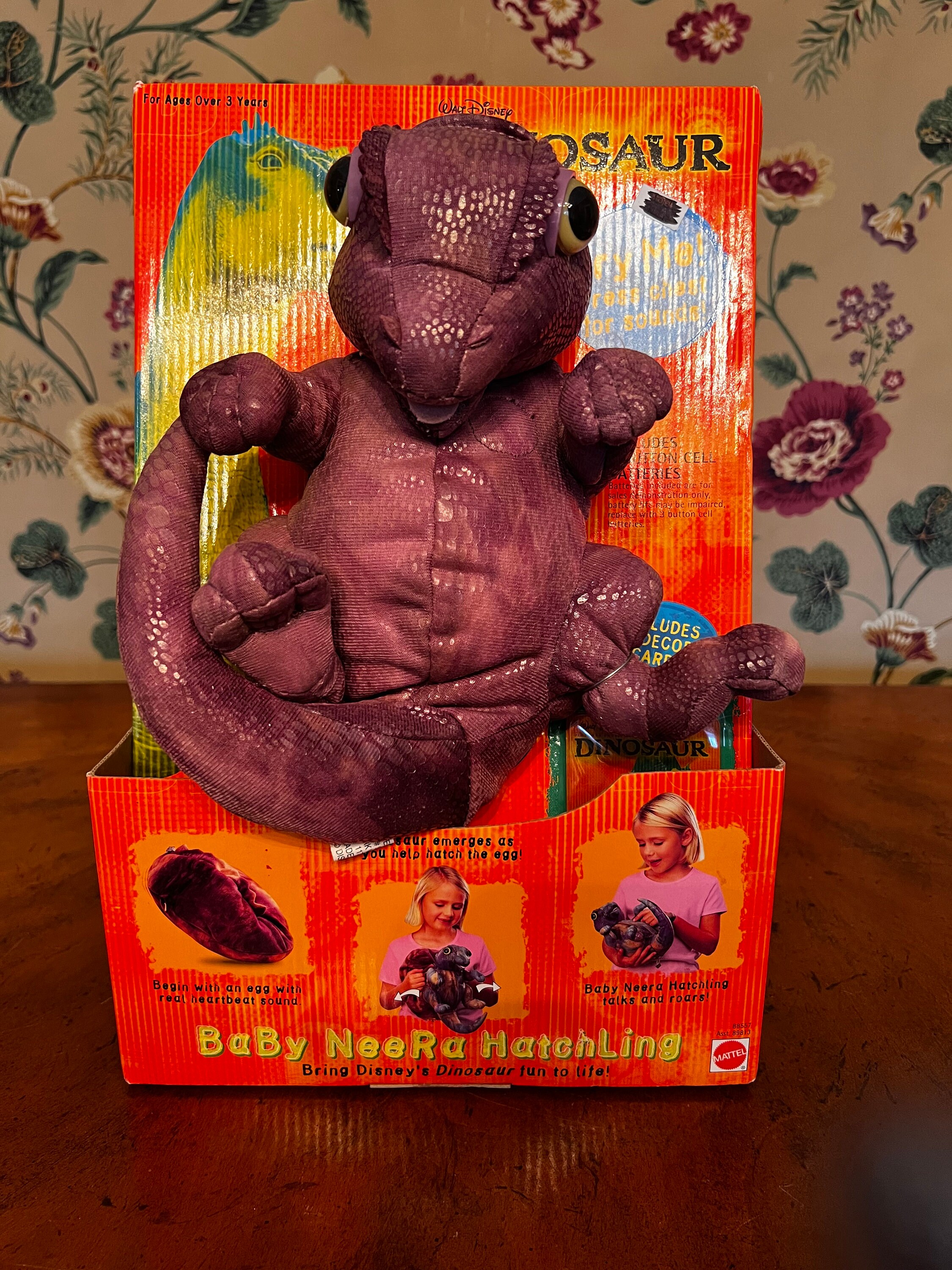 Vintage 2000 Disney s Dinosaur Baby Neera Hatchling Plush Decoder Card NEW Etsy
