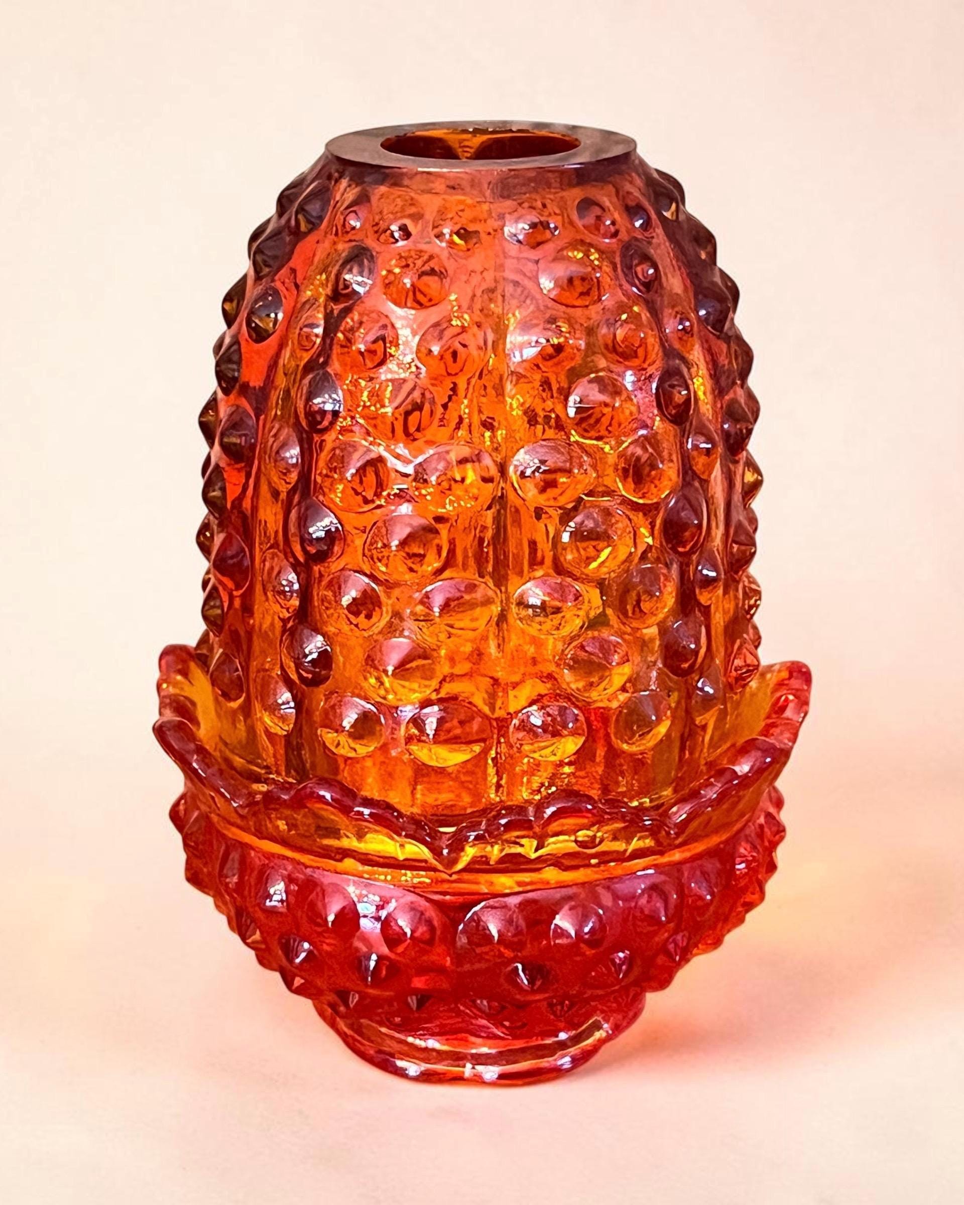 美術品・アンティーク・コレクション Amberina Red amber Lamp Shade