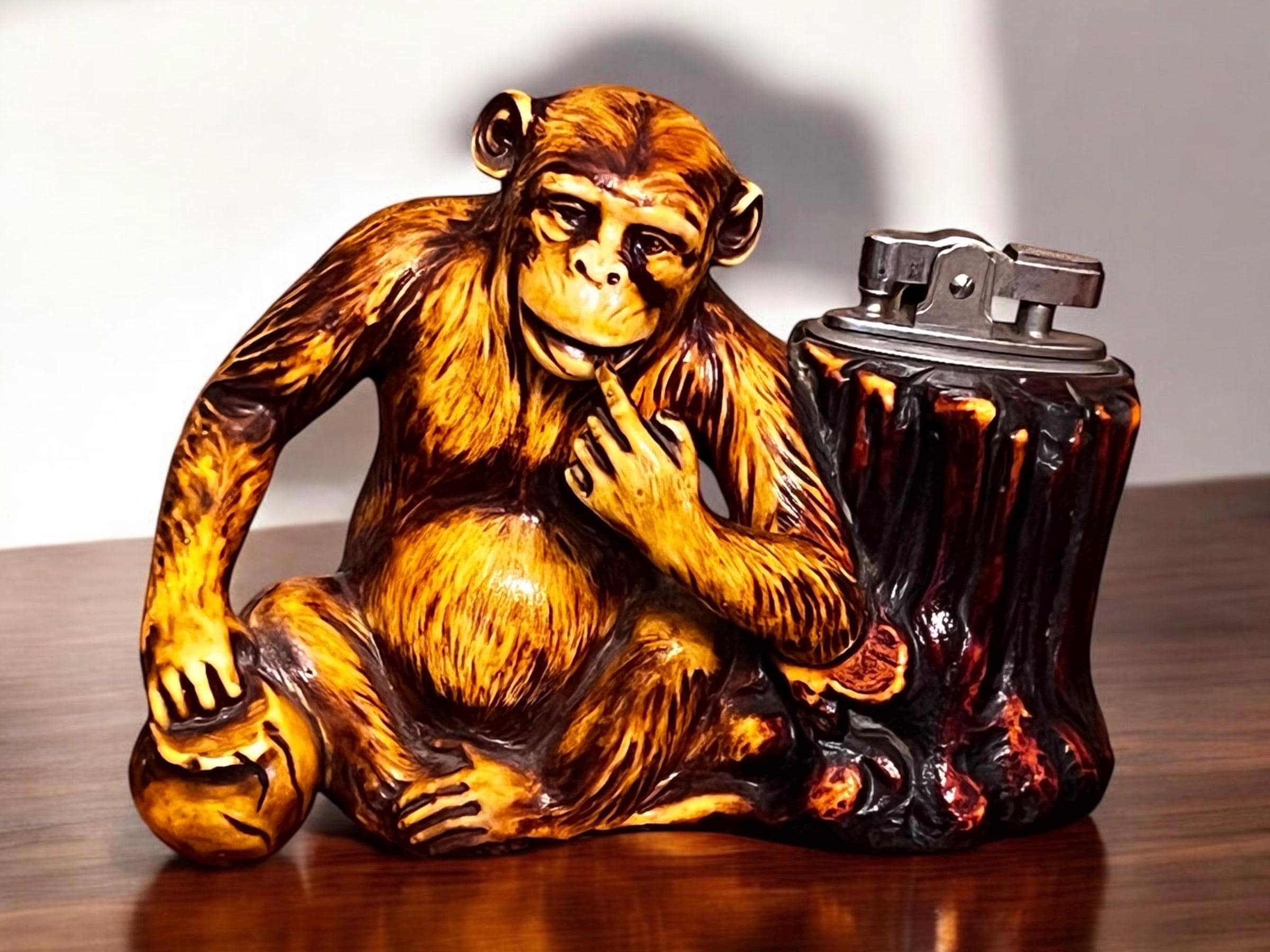 RARE Vintage Antique Prince Japan Monkey Table Lighter - Etsy