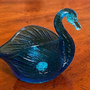 Uranium Glass Swan - Etsy
