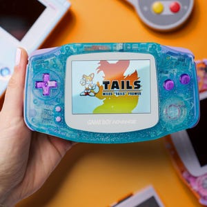 Pokémon Cristal Game Boy Advance / Carcasa brillante, botones morados / Consola retro modificada