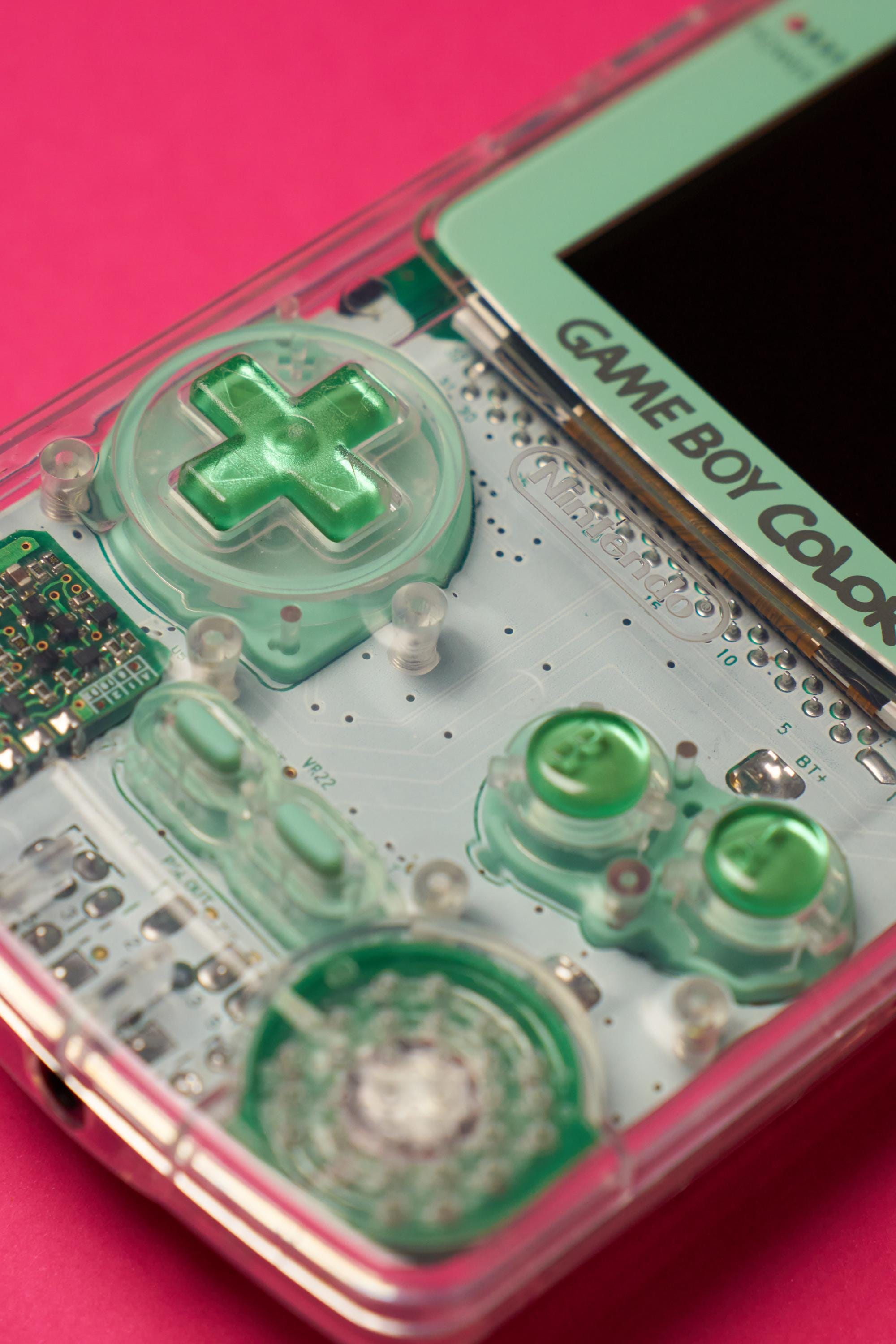 Dusty Green Game Boy Color: IPS Backlit, Mirror Clear Shell