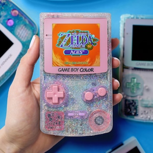 Glittery Nintendo Game Boy Color: Custom IPS Backlit GBC Console