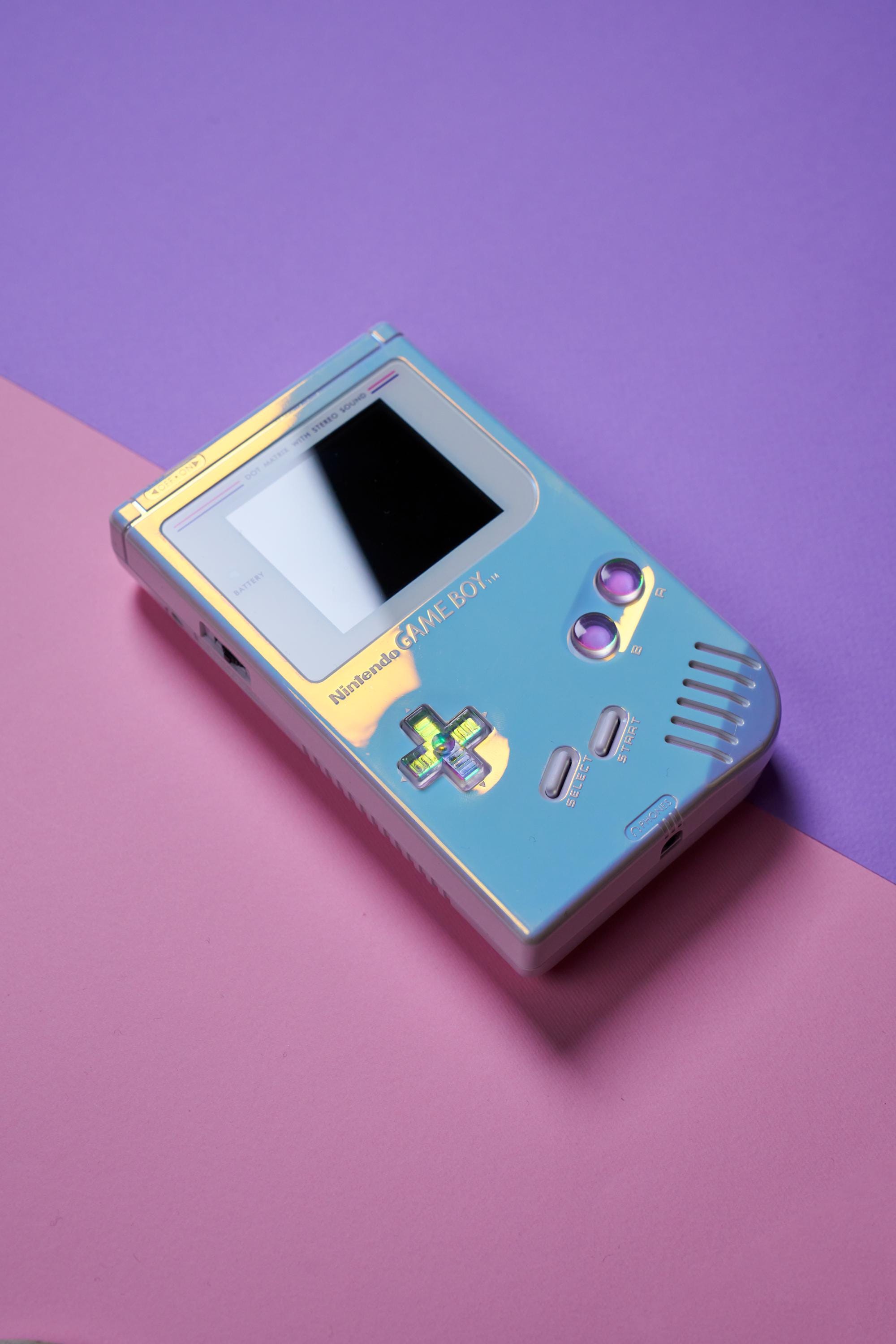 Pearlescent Game Boy DMG | Iridescent Sunset Opal Buttons | Retro Pixel IPS Backlit Display