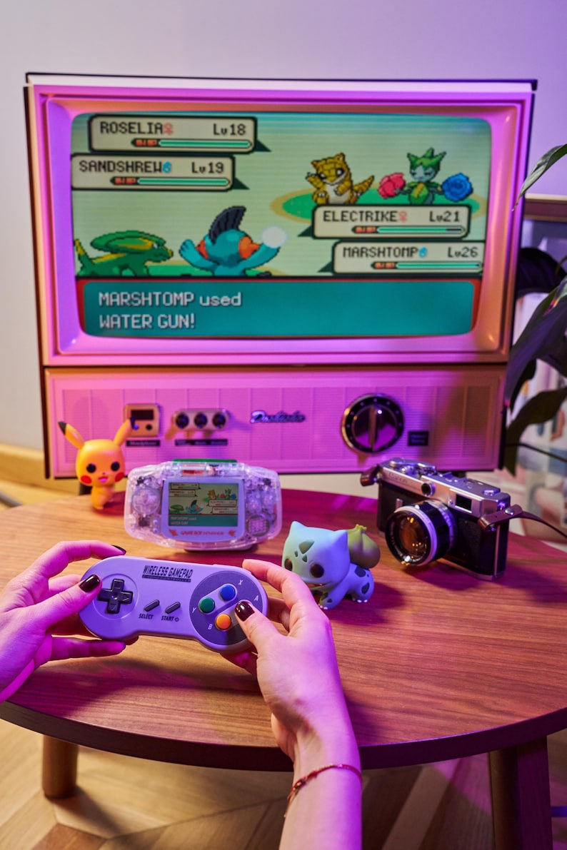 Aurora Iridescent Game Boy Advance: Modded Retro Handheld Console image 7