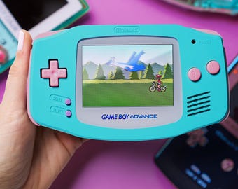 Custom Baby Blue Game Boy Advance: IPS-scherm, oplaadbaar via USB